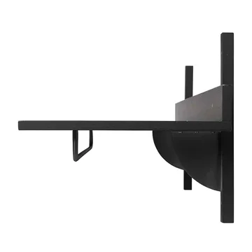 Sector hylla med stång 37x87 cm - Black ash-black brass - Ferm Living