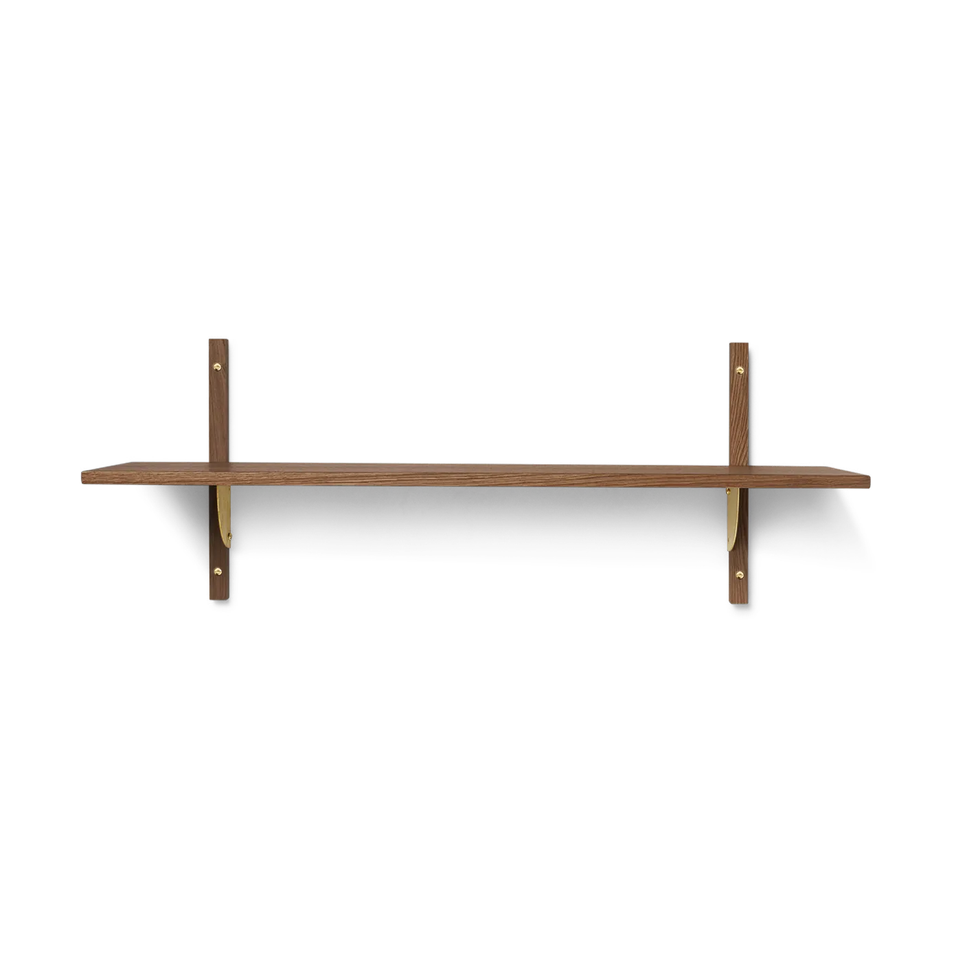 Sector hylla single wide, Smoked Oak, brass Ferm Living