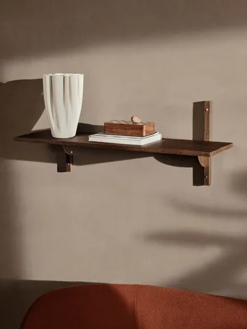 Sector hylla single wide - Smoked Oak, brass - Ferm Living
