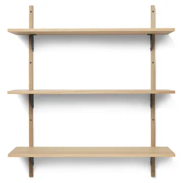 Sector hylla triple wide - Ek-svart - Ferm Living