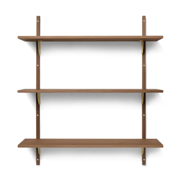 Sector hylla triple wide - Smoked Oak, brass - Ferm Living