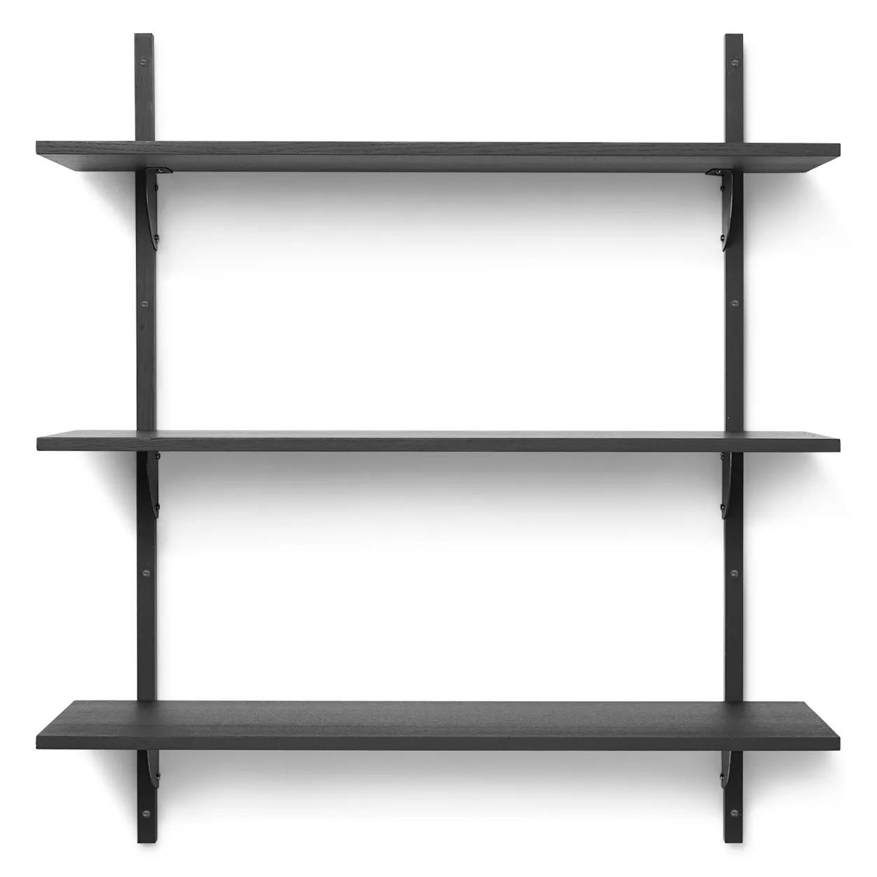 Sector hylla triple wide, Svart ask-svart Ferm Living