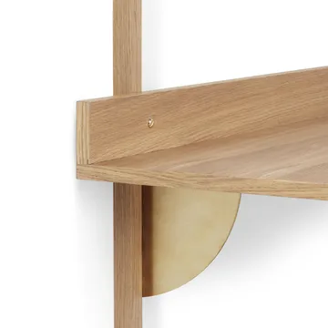 Sector skrivbord - Oak-brass - Ferm Living