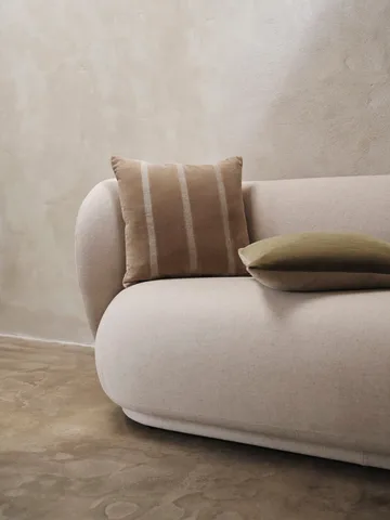 Senti Stripe kudde 50x50 cm - Dark sand-linen - Ferm Living