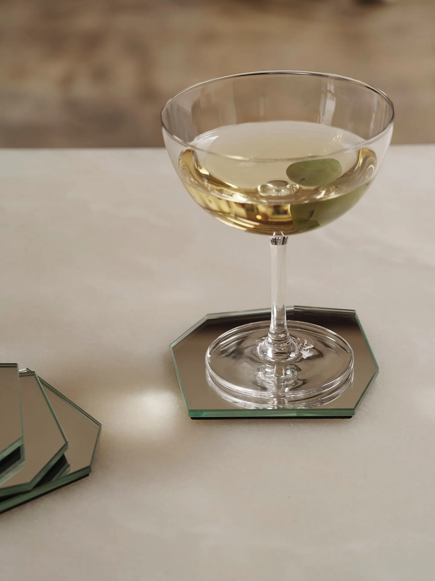 Shard glasunderlägg 4-pack, Mirror Ferm Living