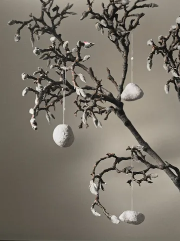 Snowball ornaments julgranshänge 3 delar - White - Ferm Living