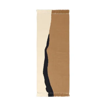 Soil Kelim gångmatta - Dark sand-off white, 70x180 cm - Ferm Living