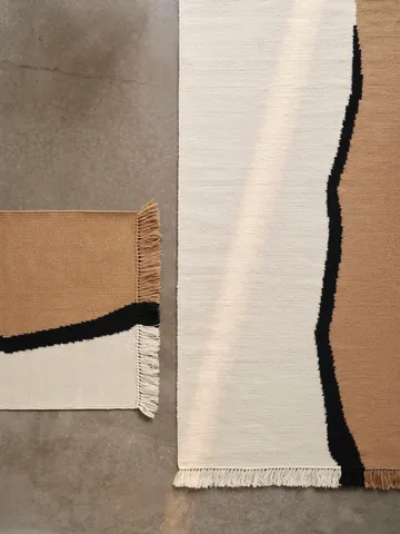 Soil Kelim matta - Dark sand-off white, 200x300 cm - Ferm Living