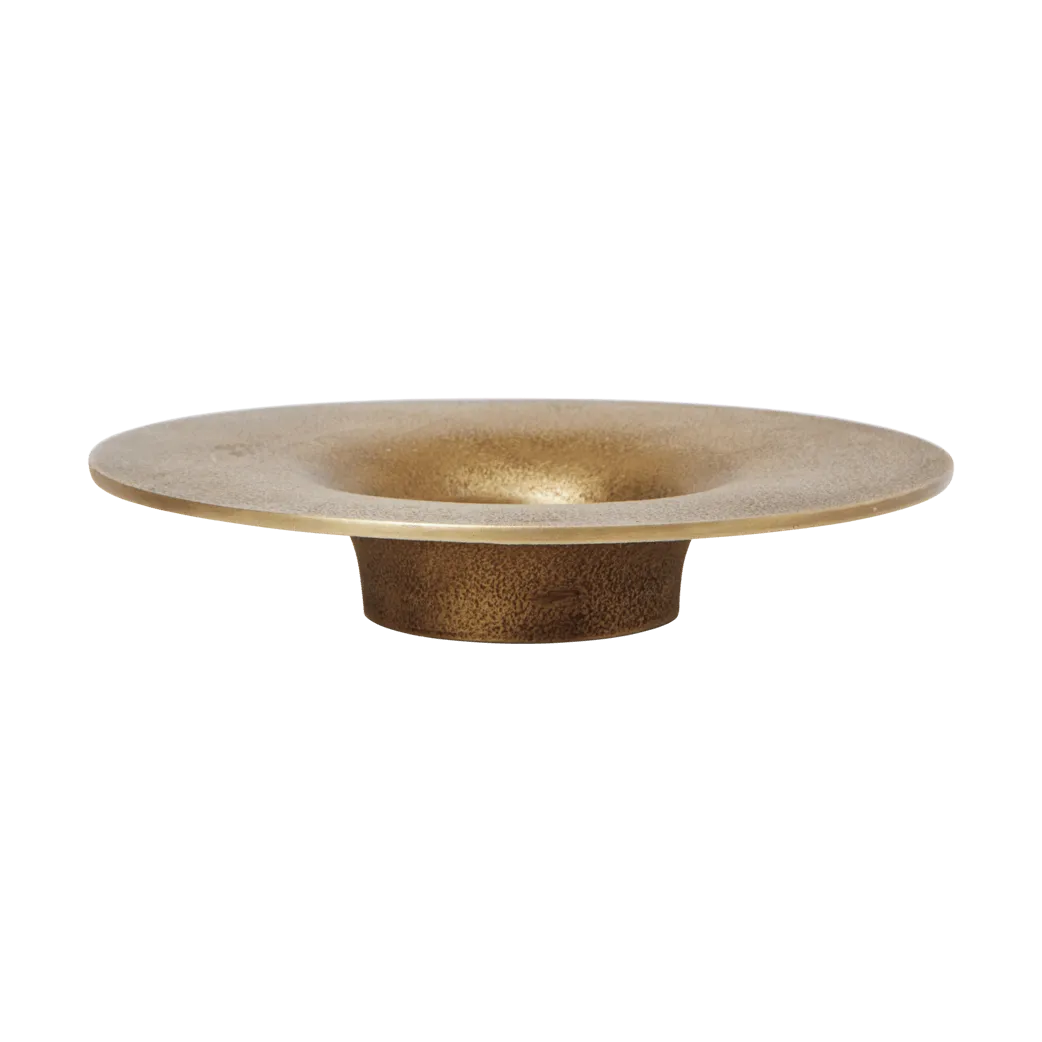 Soothe blockljusstake Ø16 cm, Brass Finish Ferm Living