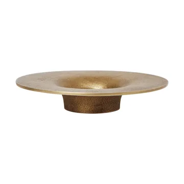 Soothe blockljusstake Ø16 cm - Brass Finish - Ferm Living