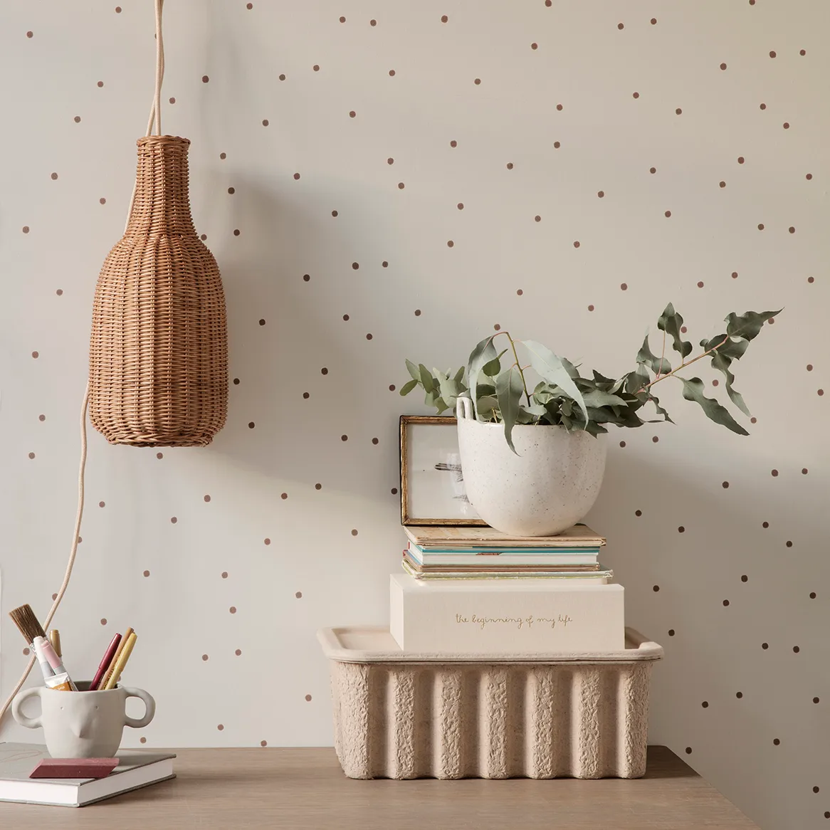 Speckle kruka Ø30 cm, Off white Ferm Living