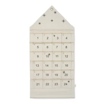 Star julkalender hus 100 cm - Sand - Ferm Living