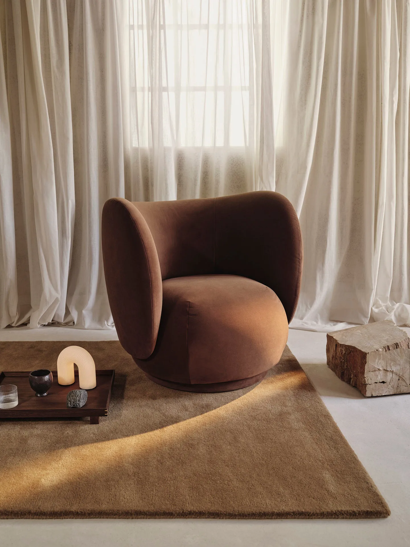 Stille tuftad matta, Toffee, 140x200 cm Ferm Living