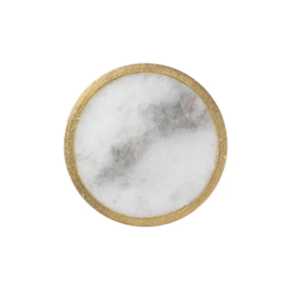 Stone krok liten, vit marmor-mässing Ferm Living
