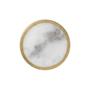 Stone krok liten - vit marmor-mässing - Ferm Living