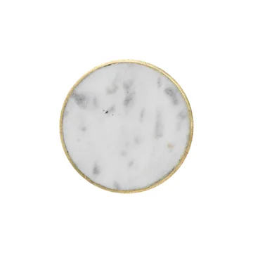 Stone krok stor - vit marmor-mässing - Ferm Living
