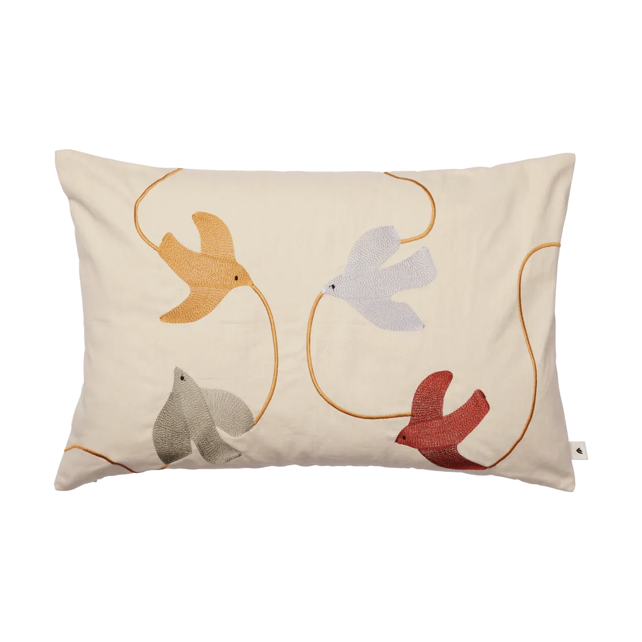 Swif bird broderat kuddfodral 40x60 cm, Multi Ferm Living