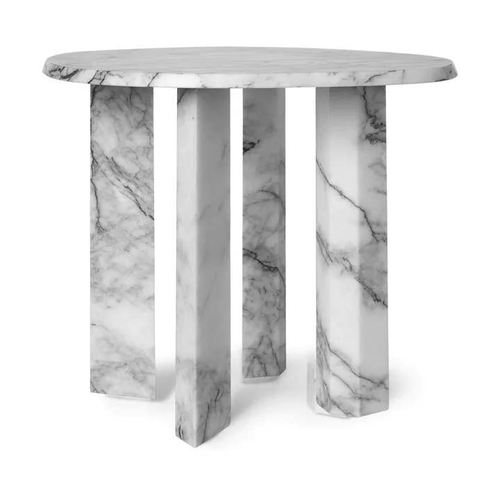 Taula sidobord Ø54,4x45 cm - White-charcoal - Ferm Living