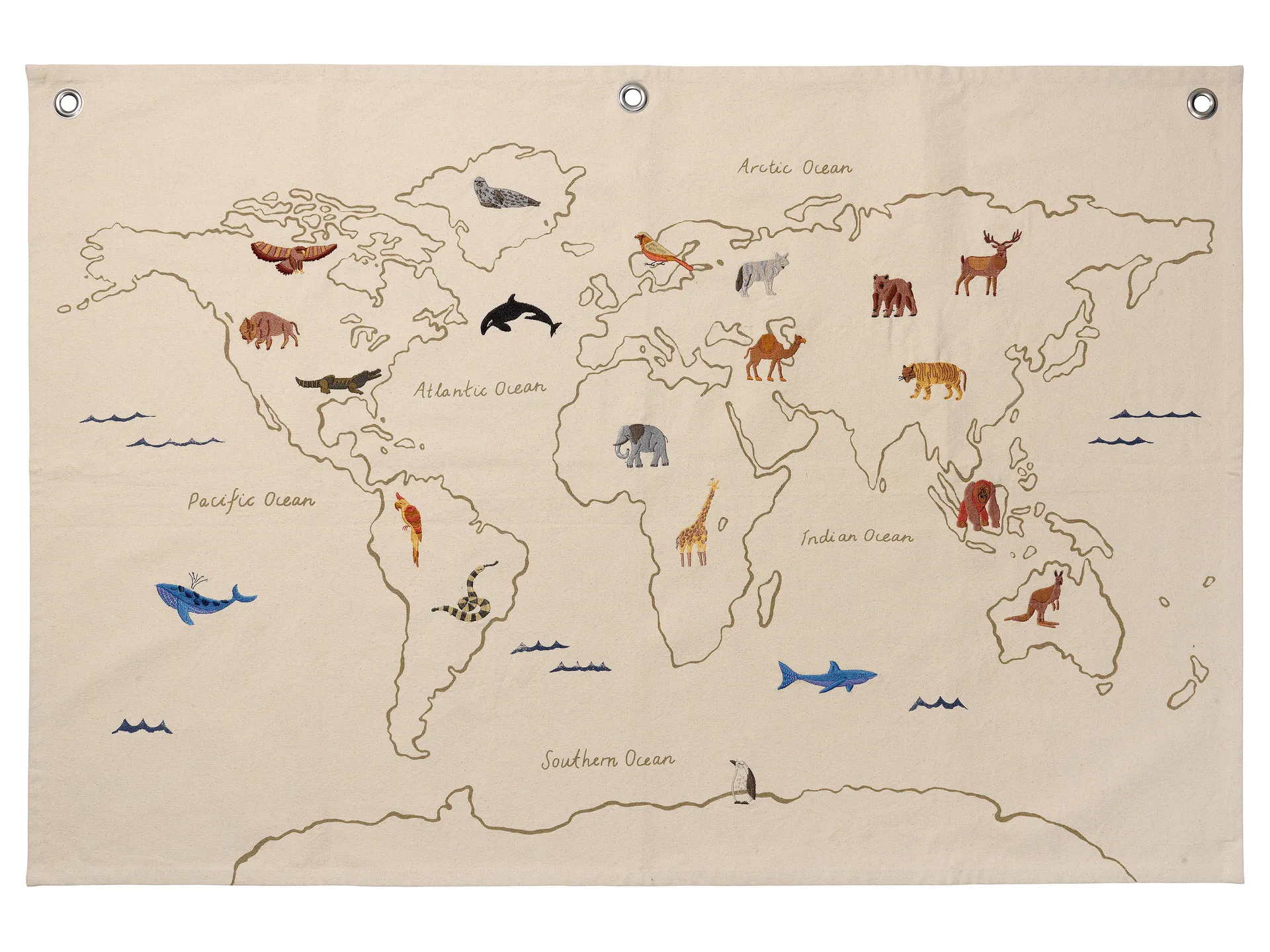 The world tygkarta, Offwhite Ferm Living