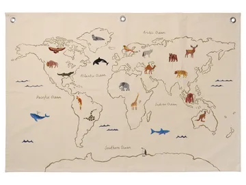 The world tygkarta - Offwhite - Ferm Living