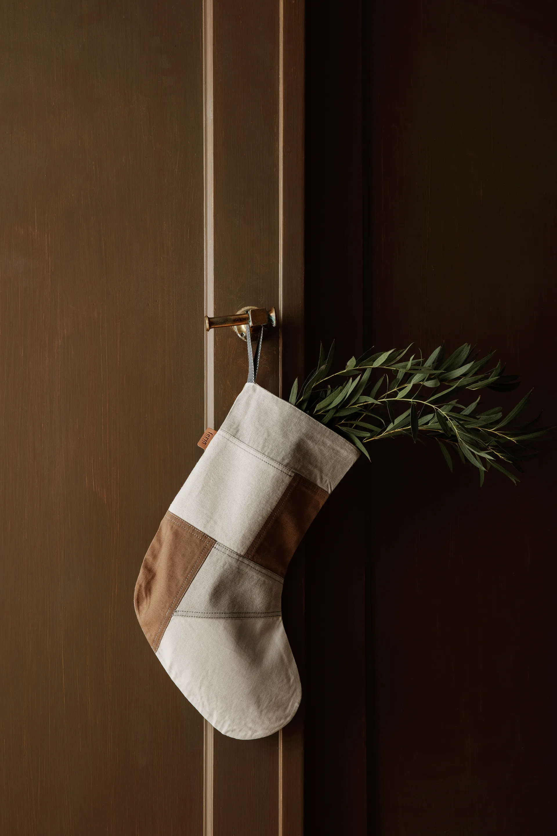 Tonal julstrumpa 50 cm, Natural Ferm Living