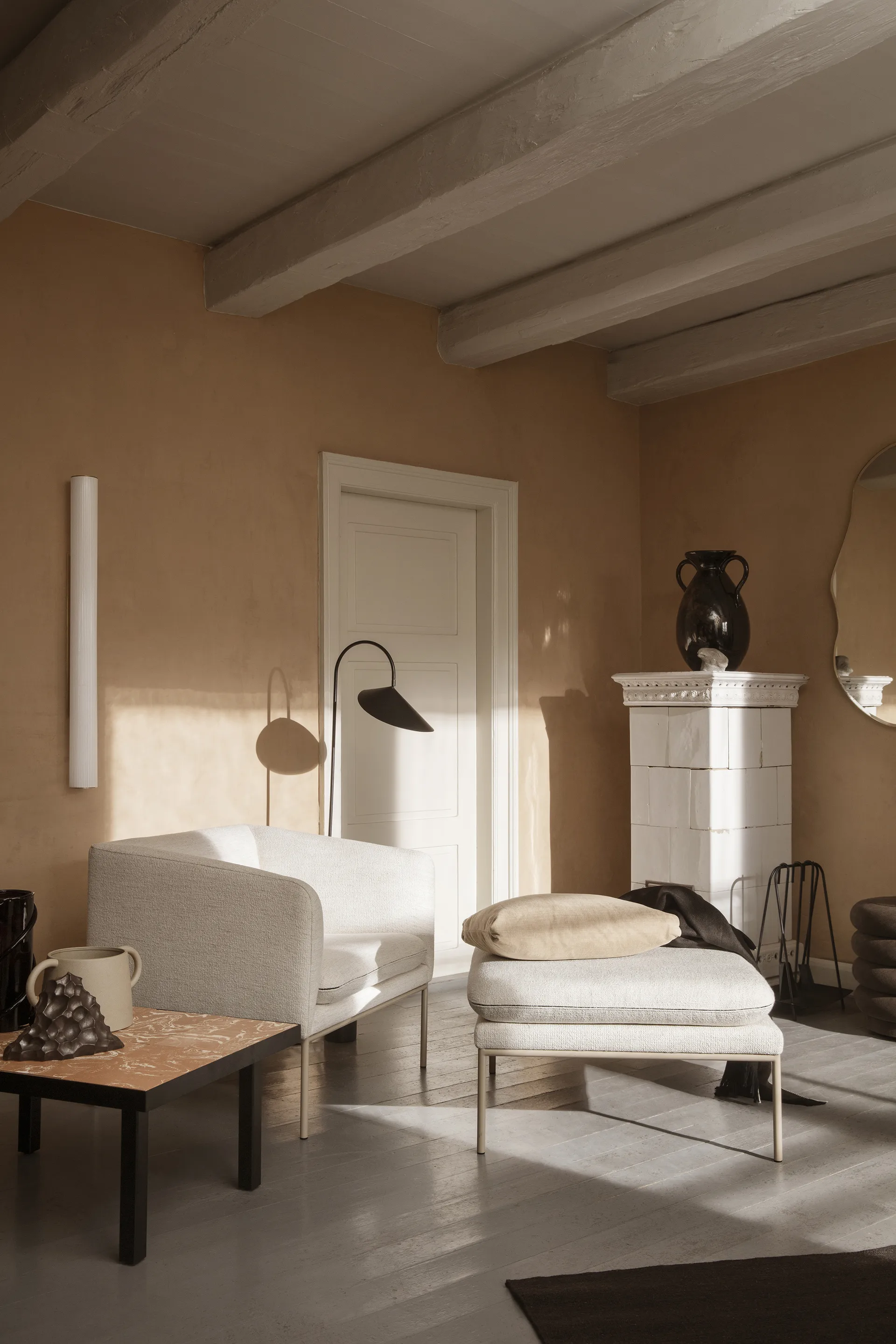 Turn fåtölj, Cashmere bouclé offwhite Ferm Living