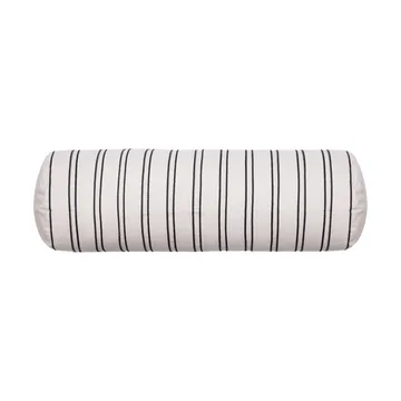 Twill bolster cylinderkudde - Off-white-black - Ferm Living