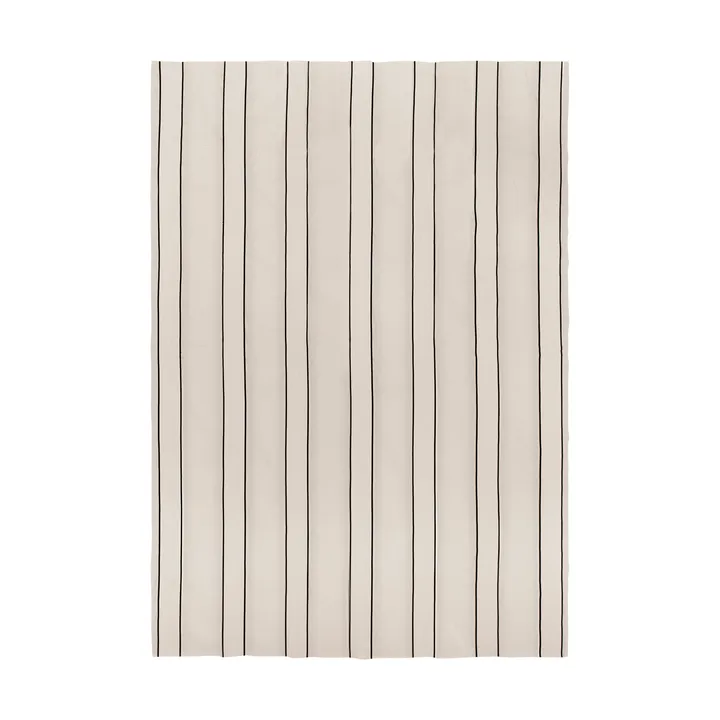 Twill överkast - Off-white-black, 180x260 cm - Ferm Living