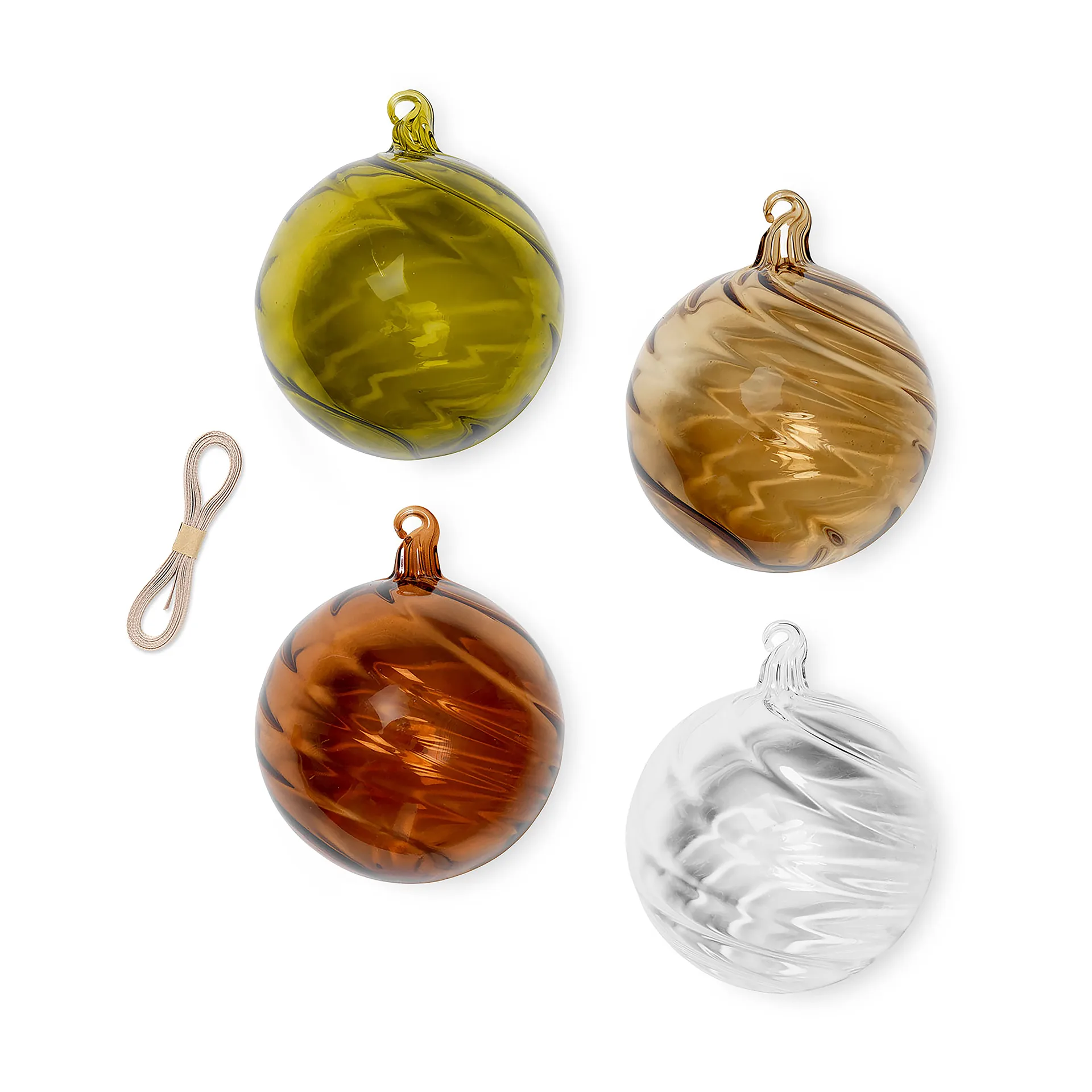 Twirl julkula large Ø10 cm 4-pack, Multi Ferm Living