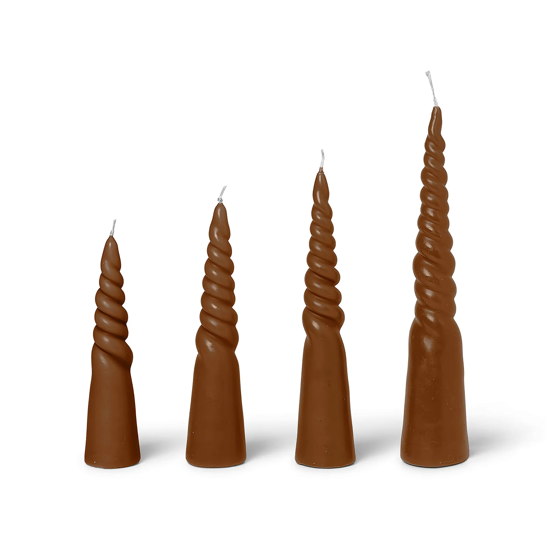 Twisted candles skruvade ljus 4-pack, Amber Ferm Living