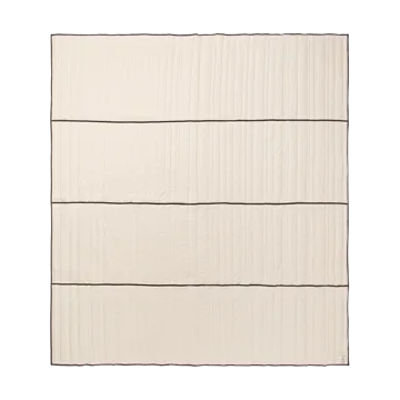 Vari quiltat överkast - Natural-dark chocolate, 260x230 cm - Ferm Living