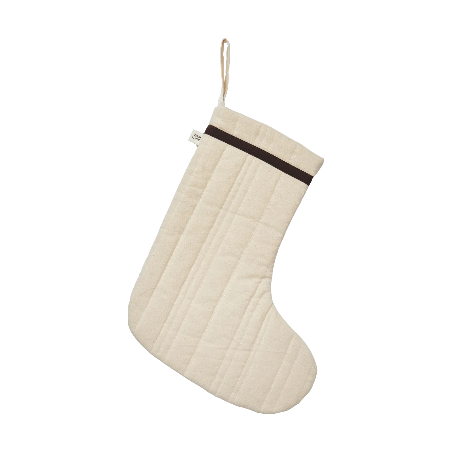 Vari quilted julstrumpa, Cotton-natural Ferm Living