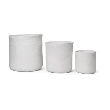 Vary förvaringskorg 3 delar - White - Ferm Living