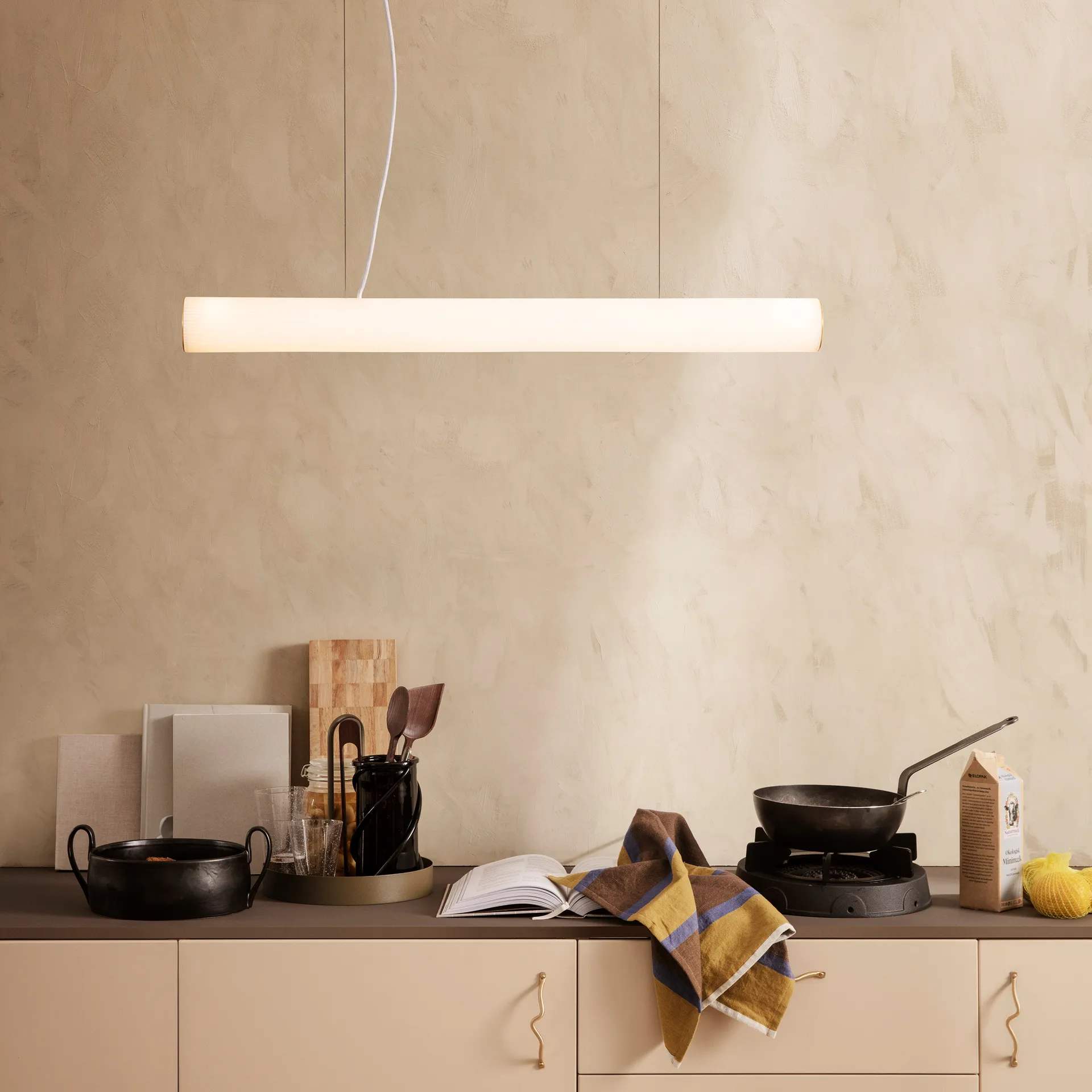 Vuelta pendel 100 cm, Vit-mässing Ferm Living