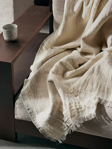 Weaver pläd 120x170 cm - Off-white - Ferm Living