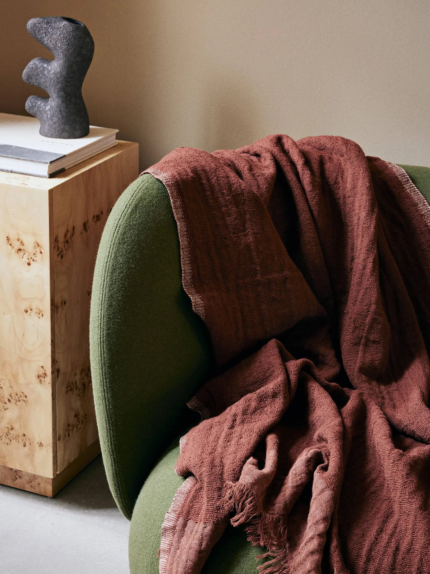 Weaver pläd 120x170 cm, Red Brown Ferm Living