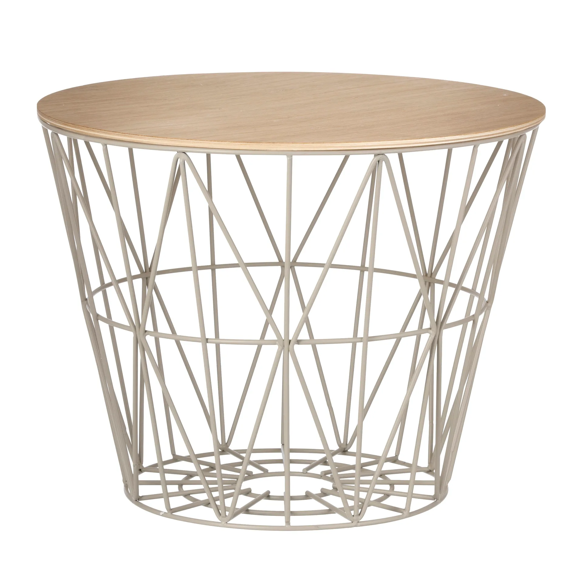 Wire basket top oljad ek, small Ø 40 cm Ferm Living