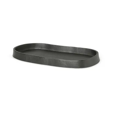 Yama bricka oval 9,5x19 cm - Svärtad aluminium - Ferm Living