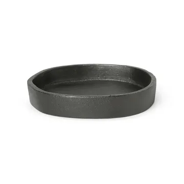Yama bricka rund 8,3x8,9 cm - Svärtad aluminium - Ferm Living