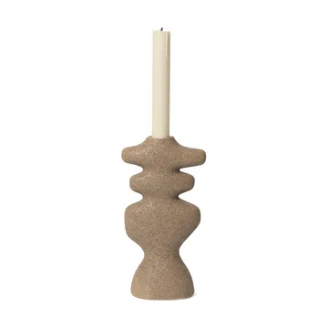 Yara ljusstake large - Dark Sand - Ferm Living