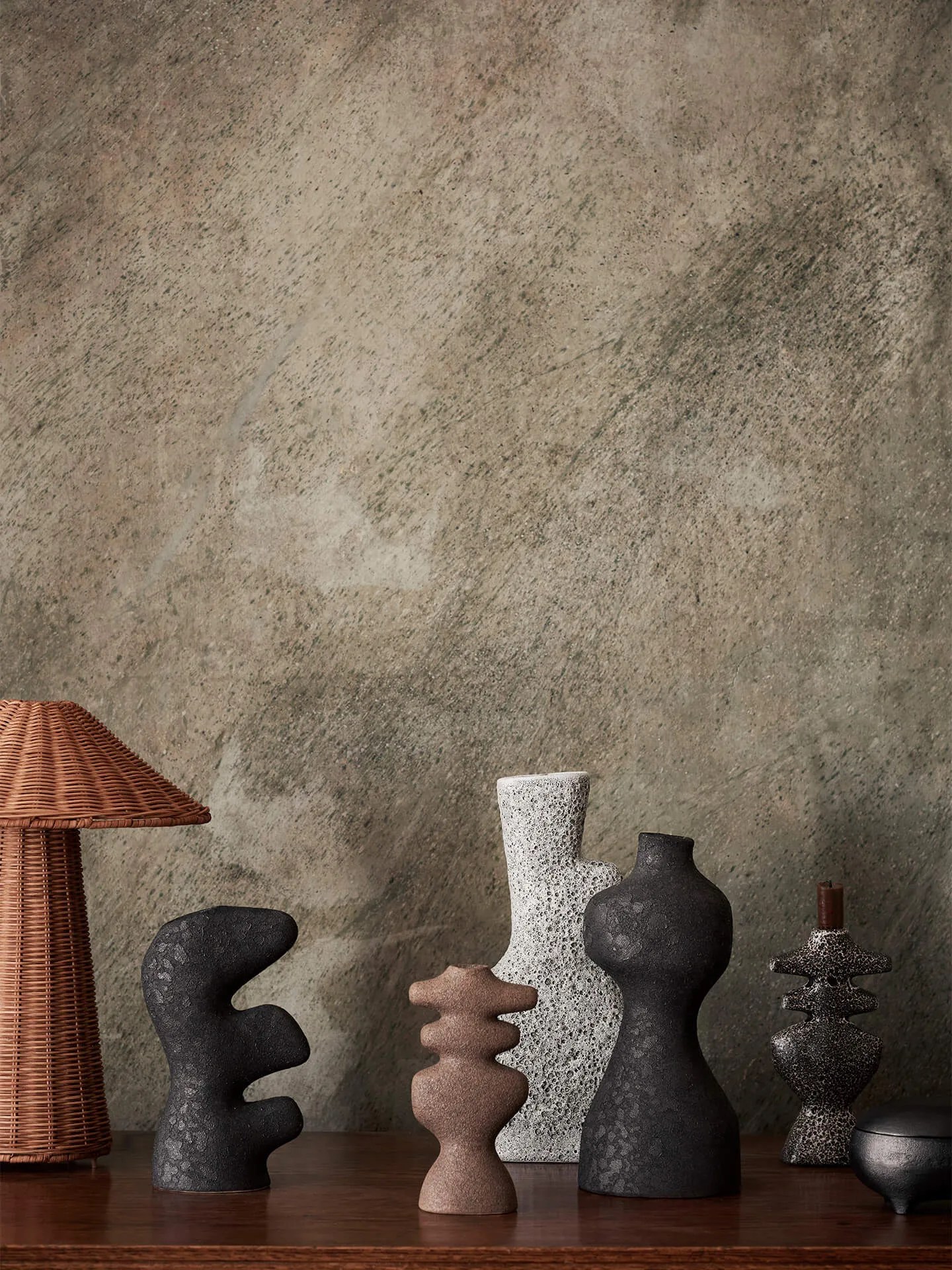 Yara ljusstake large, Dark Sand Ferm Living