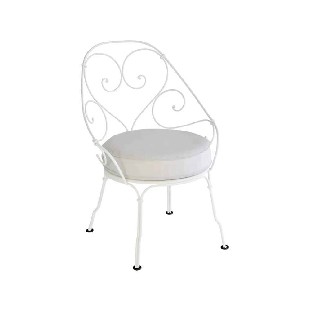 1900 Cabriolet karmstol, Cotton white (vit), off-white dyna Fermob