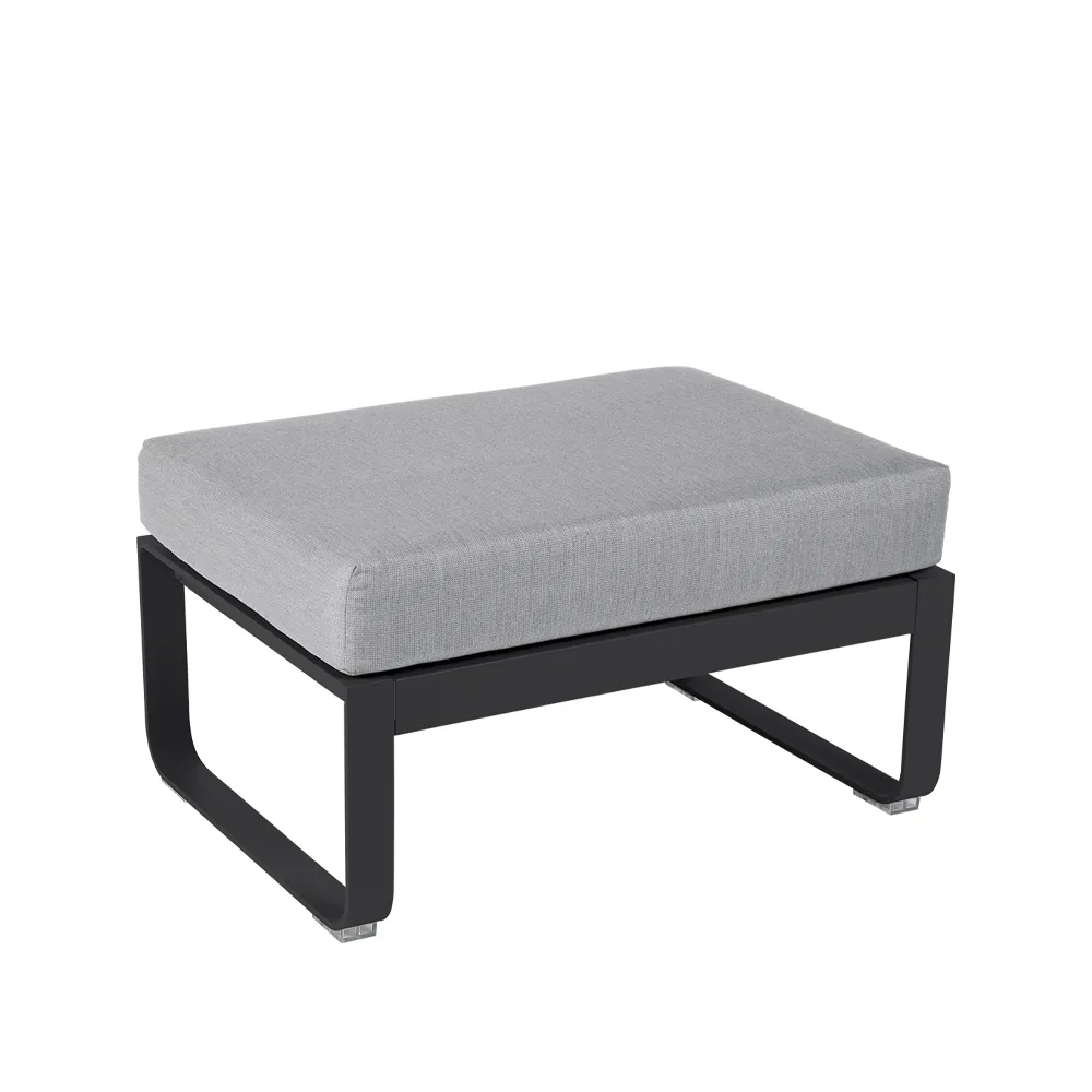 Bellevie 1-sits fotpall, Anthracite (grå), flannel grey dyna Fermob