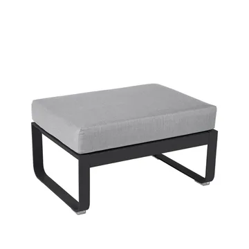 Bellevie 1-sits fotpall - Anthracite (grå), flannel grey dyna - Fermob