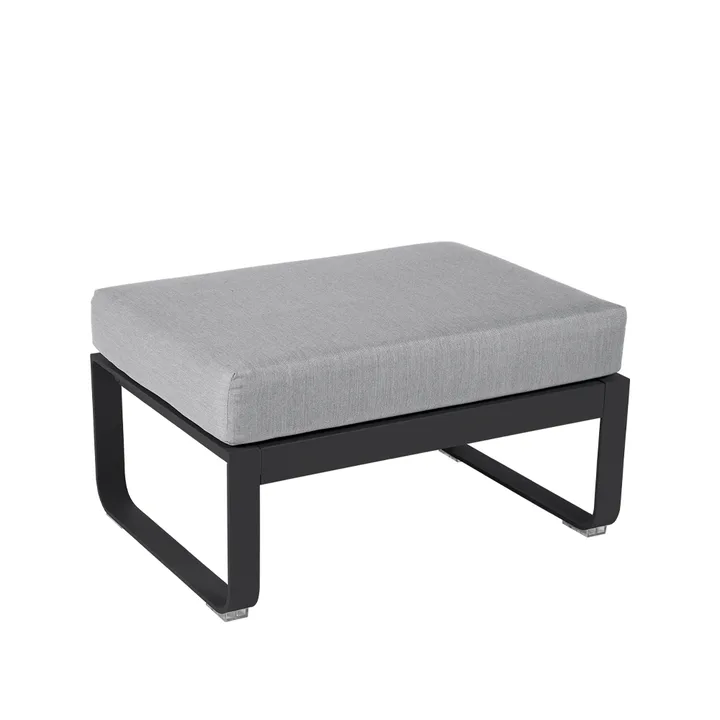 Bellevie 1-sits fotpall - Anthracite (grå), flannel grey dyna - Fermob