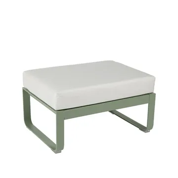 Bellevie 1-sits fotpall - Cactus (grön), off-white dyna - Fermob