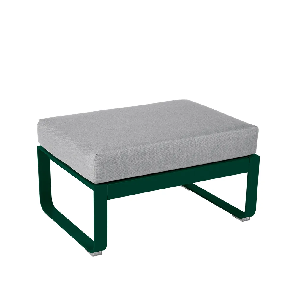 Bellevie 1-sits fotpall, Cedar green (grön), flannel grey dyna Fermob