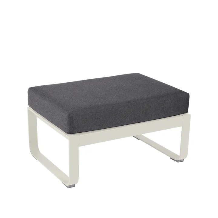 Bellevie 1-sits fotpall - Clay grey (grå), graphite grey dyna - Fermob