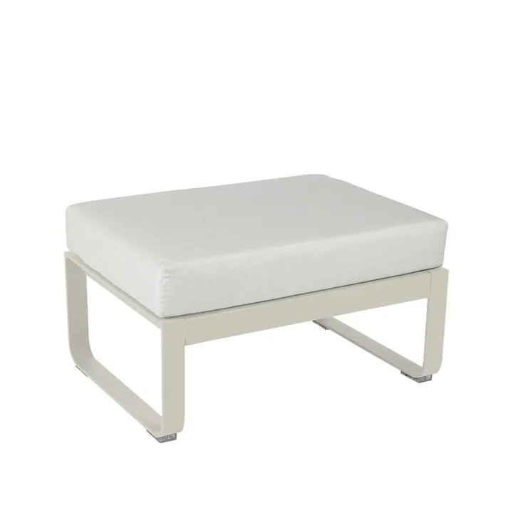 Bellevie 1-sits fotpall - Clay grey (grå), off-white dyna - Fermob