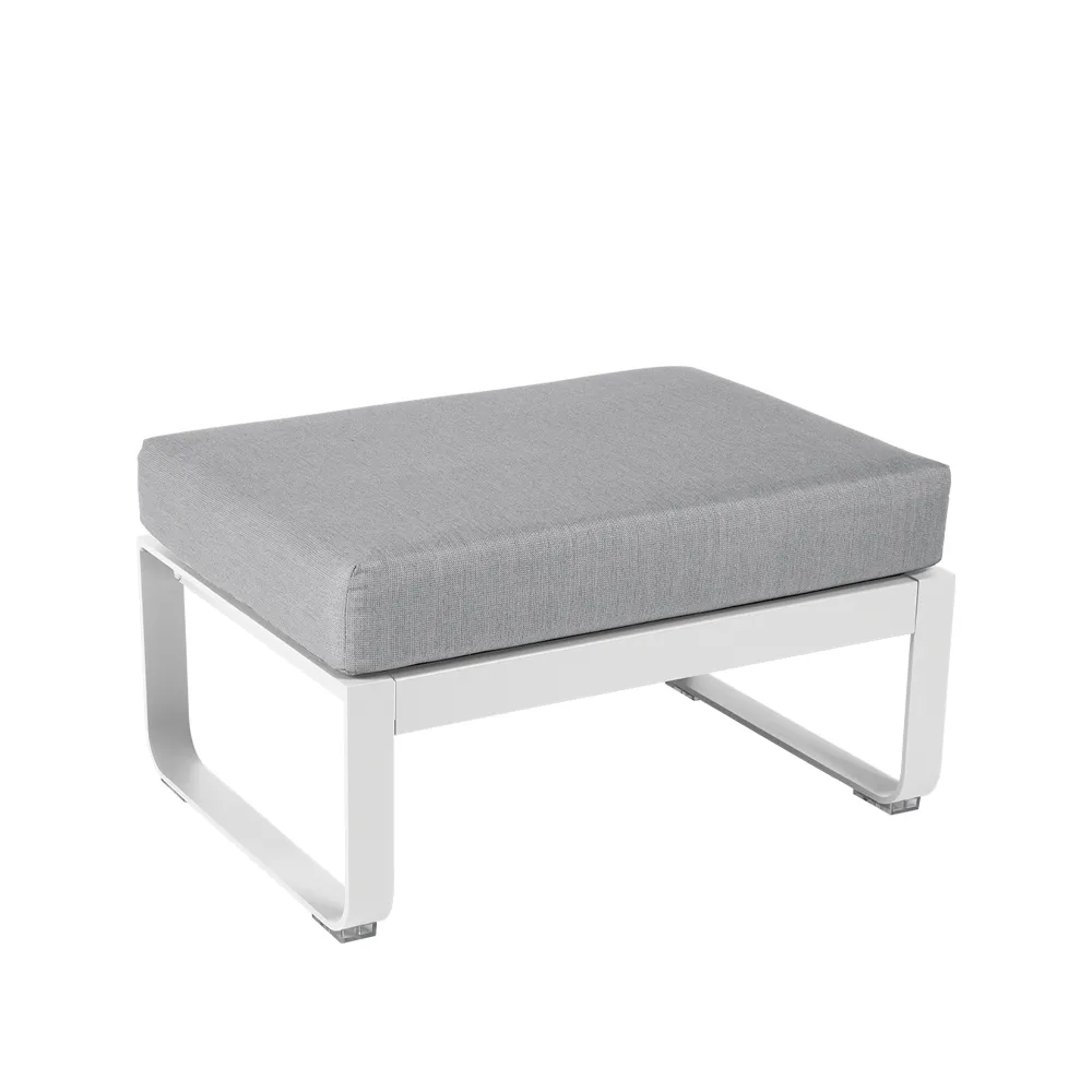 Bellevie 1-sits fotpall, Cotton white (vit), flannel grey dyna Fermob